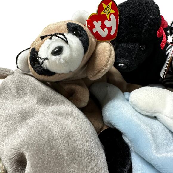 Ty Beanie Baby Lot of 12 Mixed Animals with Hanging Tags Excellent Condition - Picture 3 of 12